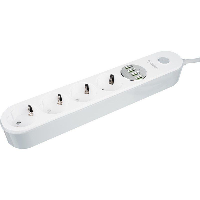 Gelius Pro PowerStrip G-Power (4 220V Ports/ 4 USB ports 3.4A) 2m