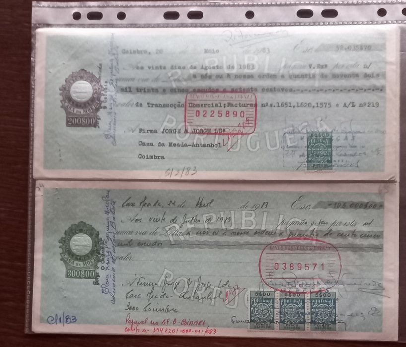 Documentos com Selos Fiscais