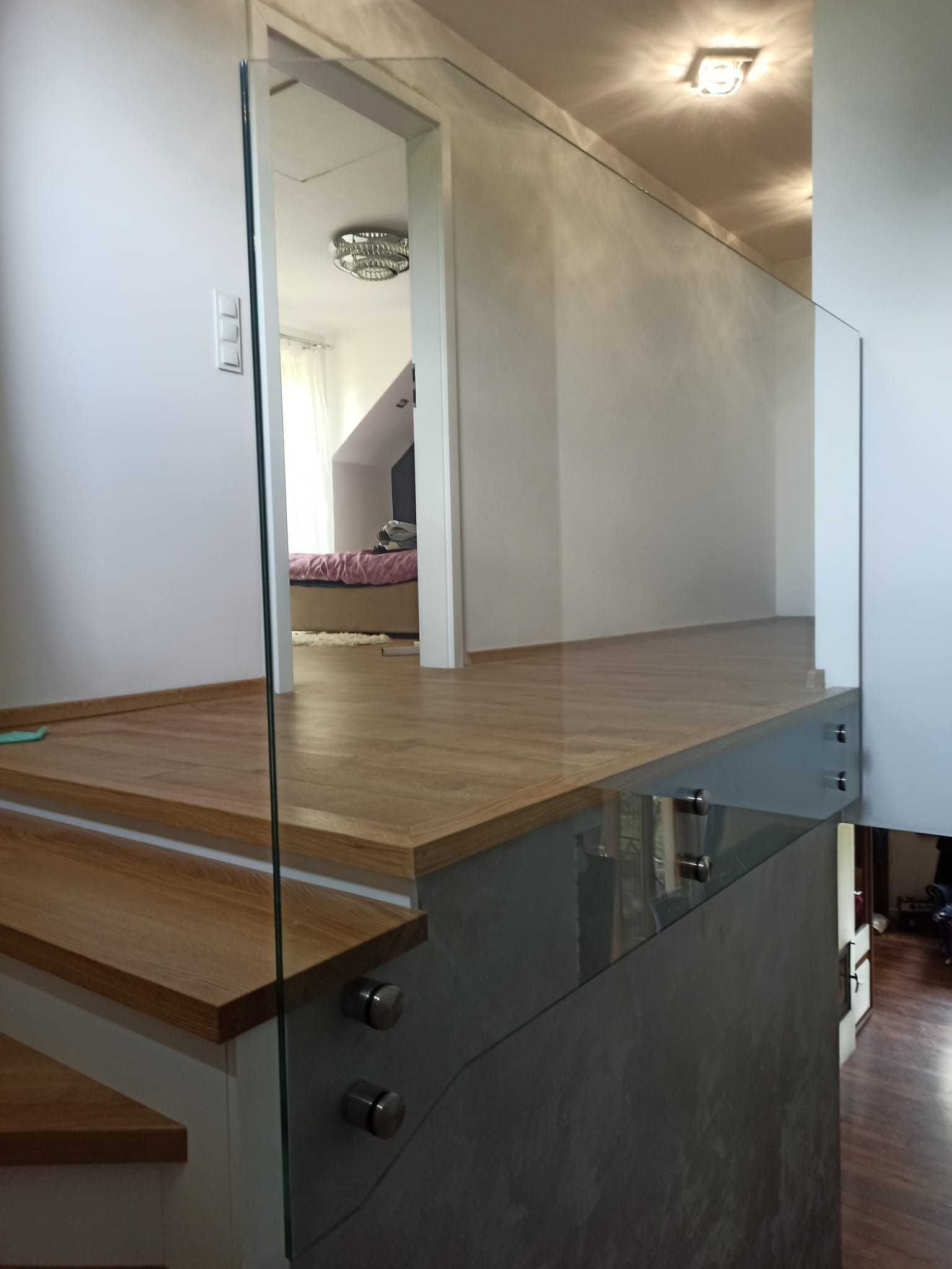 Balustrady nierdzewne szklane prętowe schodowe balkonowe barierka inox