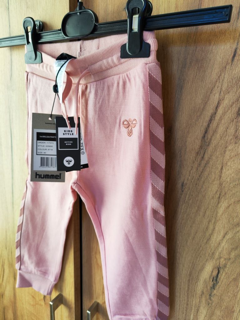 Spodnie niemowlęce wełna-bawełna Hummel, rozmiar 80 cm, nowe z metką,