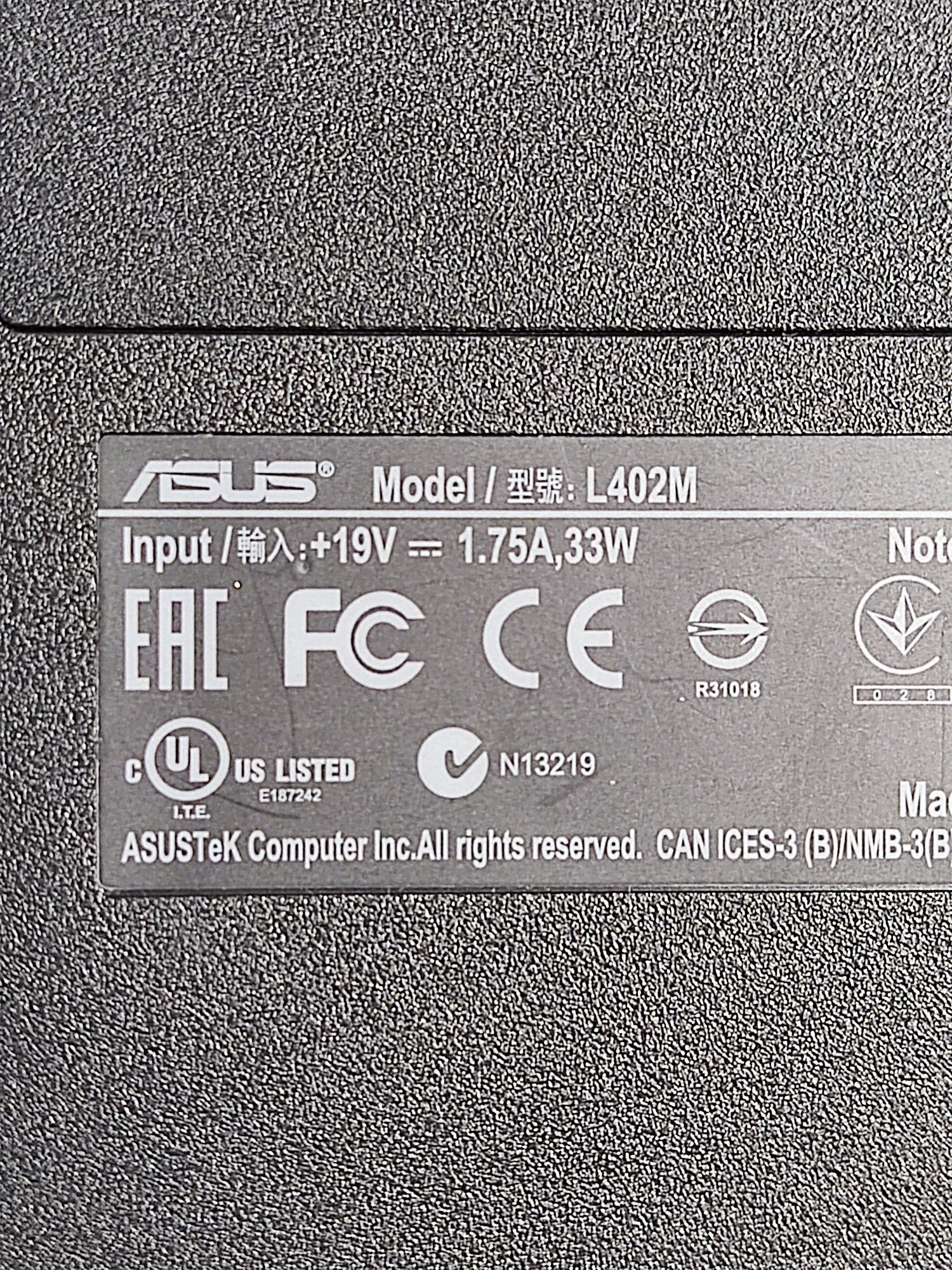 Asus L402M, 14".Celeron N2840, 2gb ddr3, ssd 120gb.