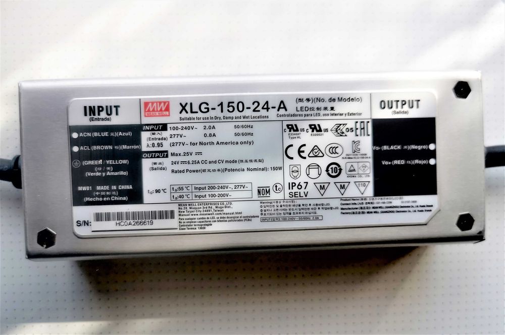 Zasilacz LED 150W 24V 6.25A Mean Well Gwarancja