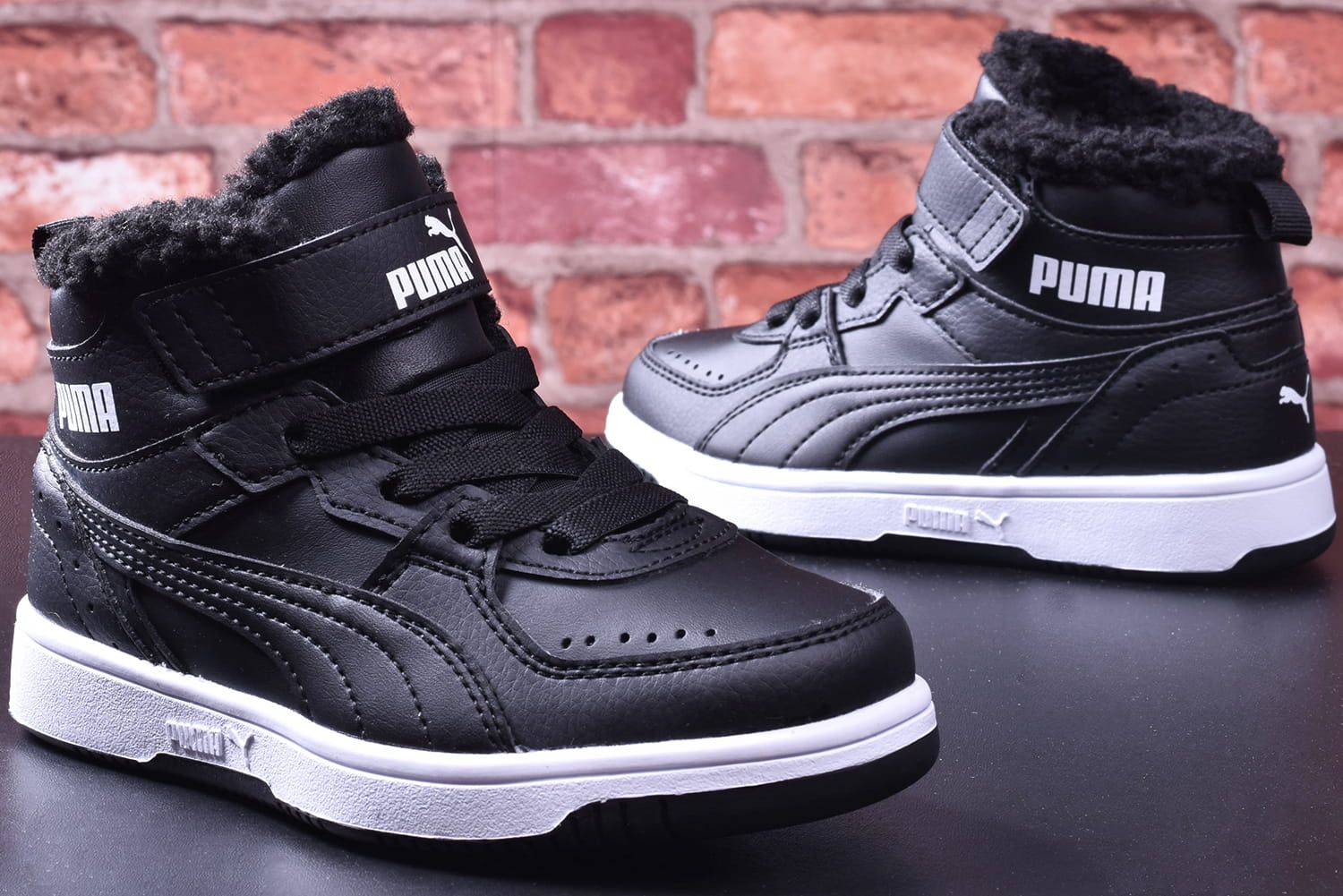 Buty Dziecięce Puma Rebound Joy Fur ocieplane czarne - 29 WYSYŁKA 24H