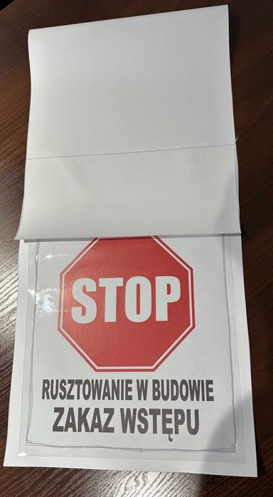 Zawieszka/ koperta na rusztowanie na Protokoły