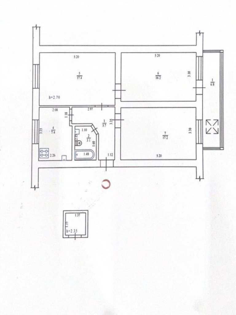 Продаж 3 кімнатної квартири в центрі міста