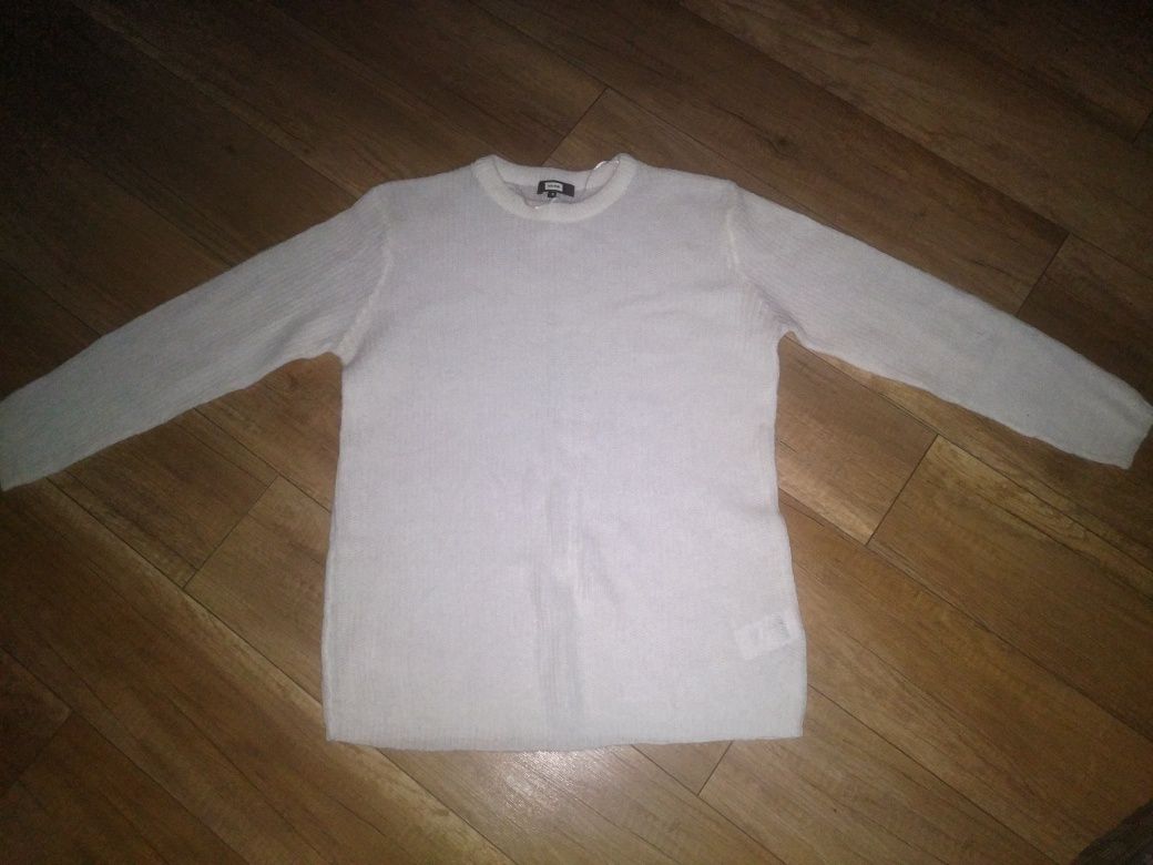 Swterek oversize śmietankowy ROM. S/M