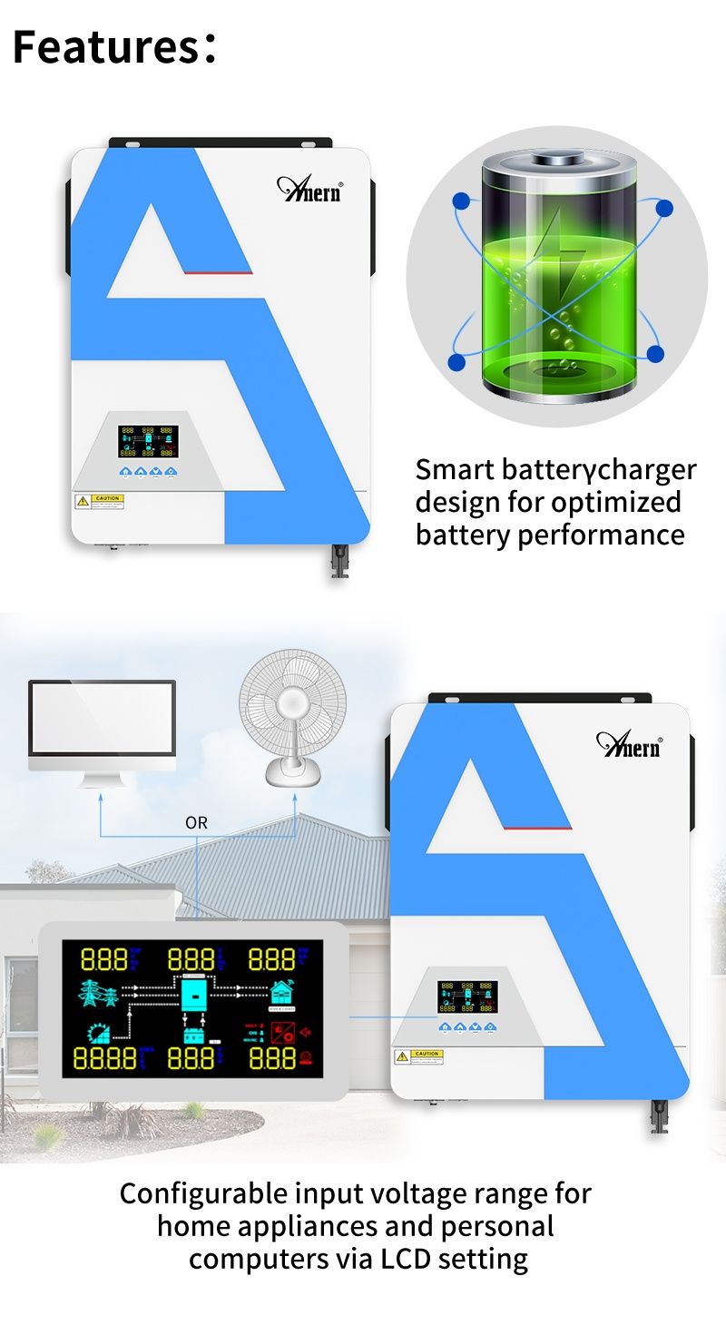 Гібридний інвертор Anern 3.6Квт 24v