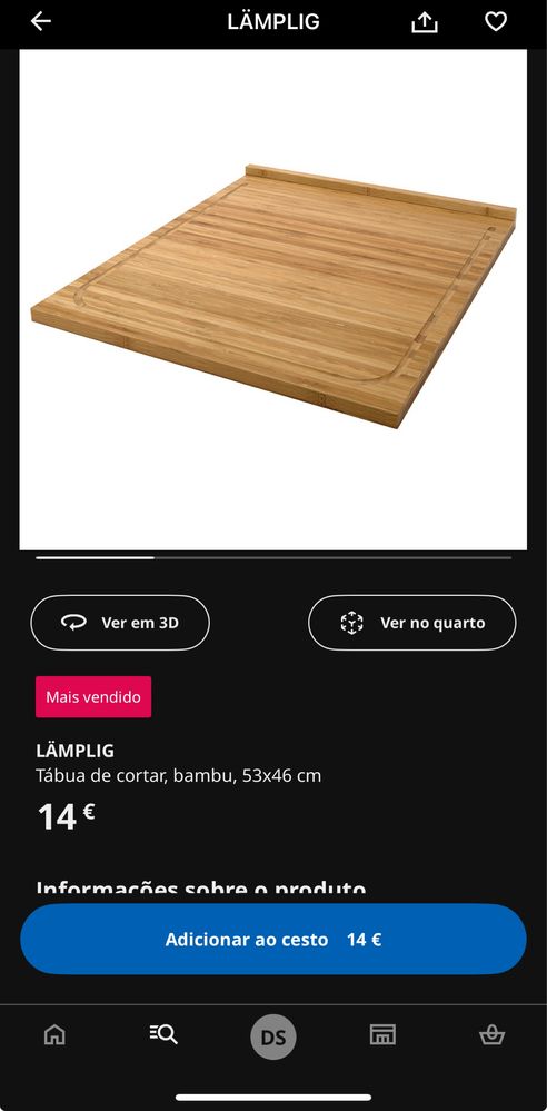 Vendo tábua de cortar e base giratória da IKEA