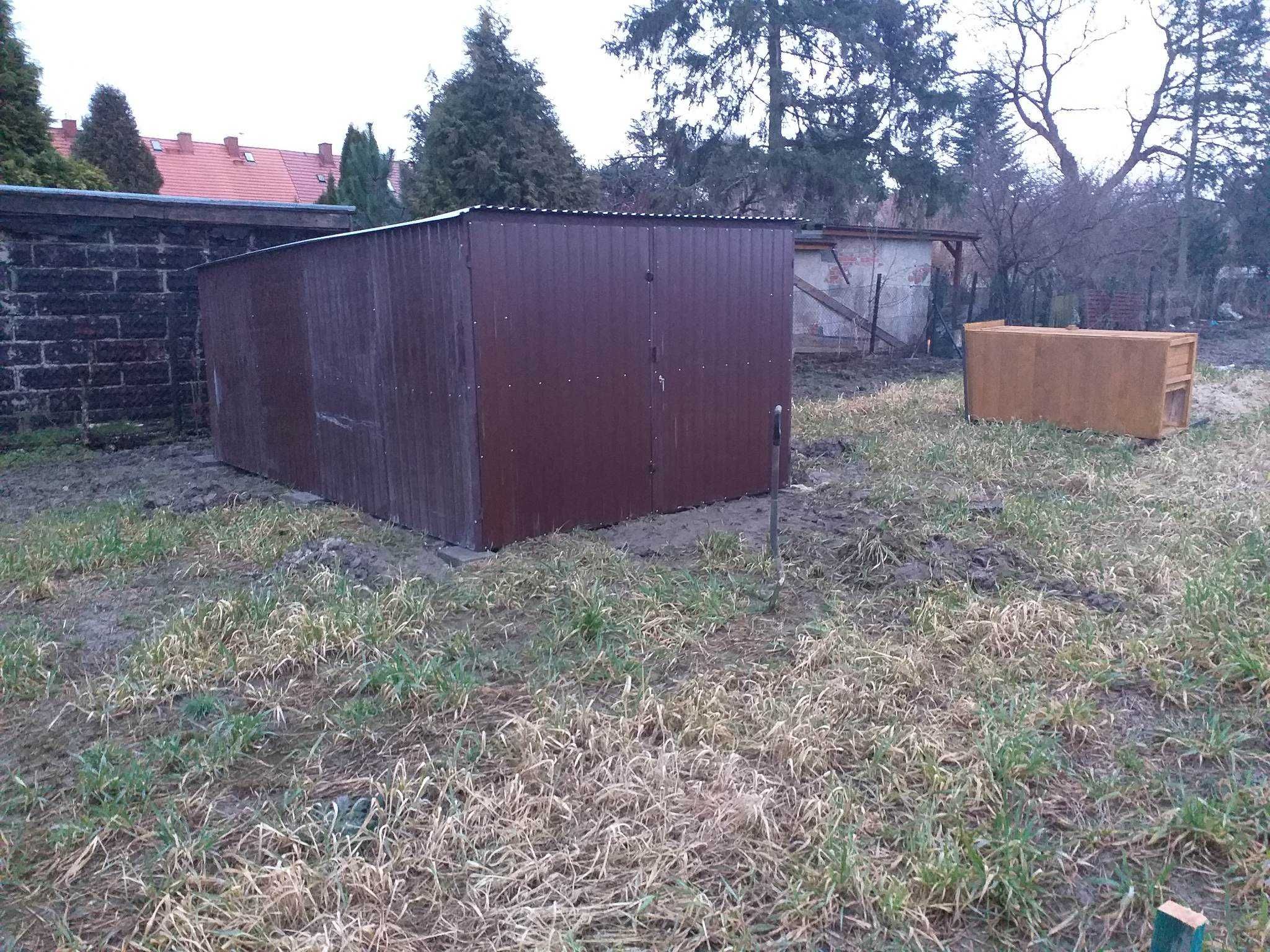 Garaż blaszany 3x5 / tani garaż blaszak na budowę / garaż II gatunek