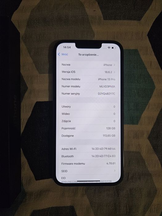 iPhone 13 pro 128GB niebieski