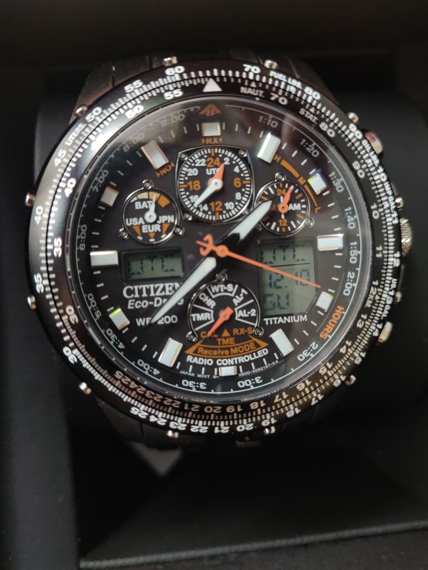 Citizen Skyhawk Promaster Titan JY0080-62E eco-drive u600 pilot saphir