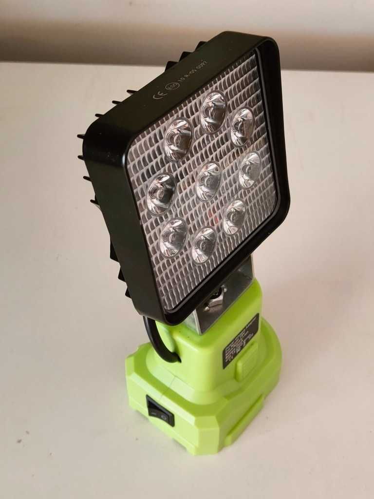 LAMPA robocza 9 LEDOWA 27W halogen do RYOBI ONE PLUS + 18V  b.mocna