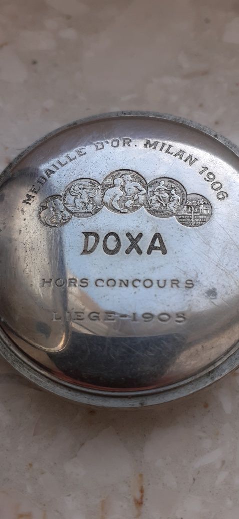 DOXA srebrna kieszonkowa