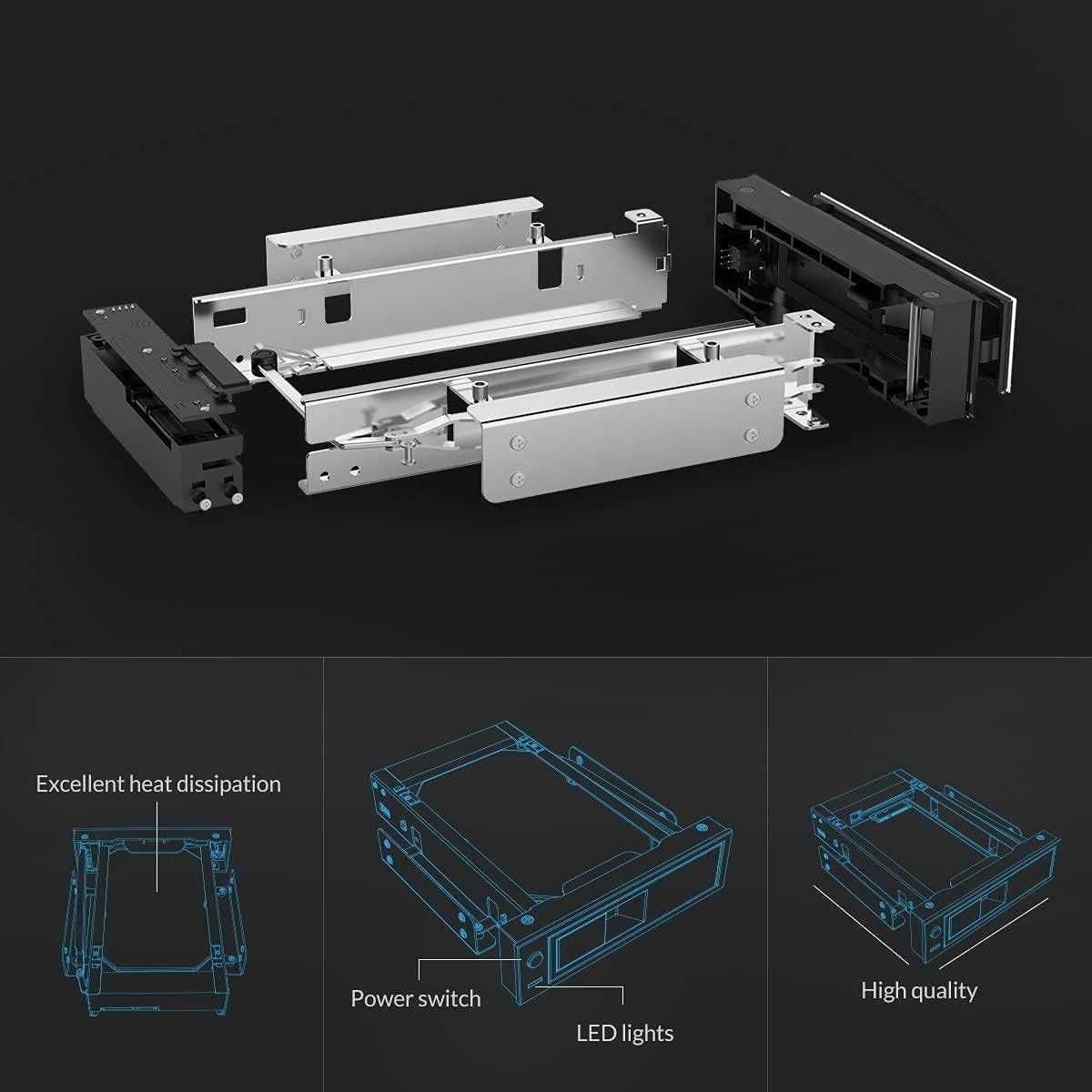 Kieszeń Orico ORICO 1106SS BK-EU 5.25 na 3.5 inch SATA HDD hot swap