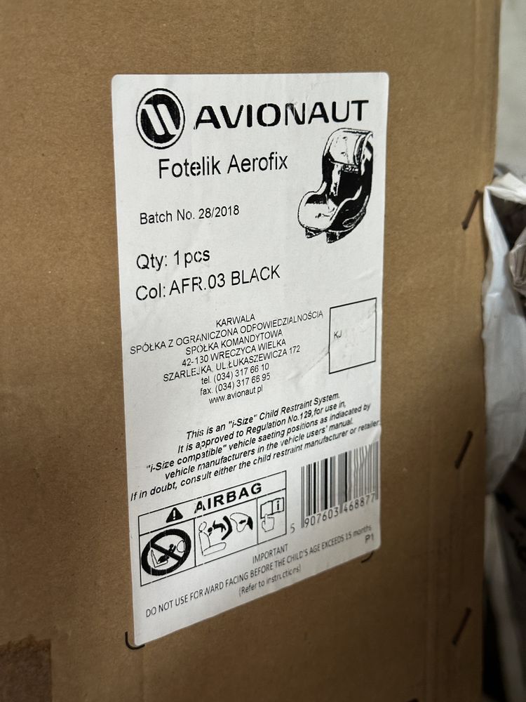 Fotelik Avionaut Areofix z bazą Isofix