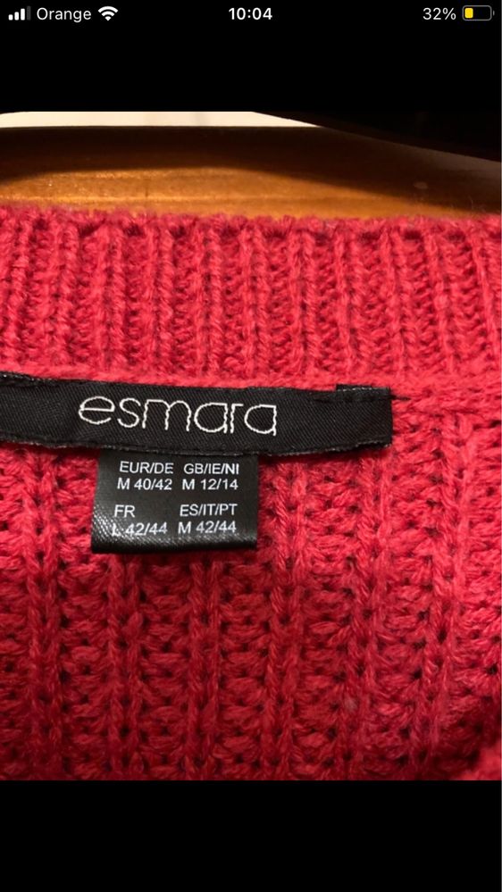 Czerwony sweter Esmara