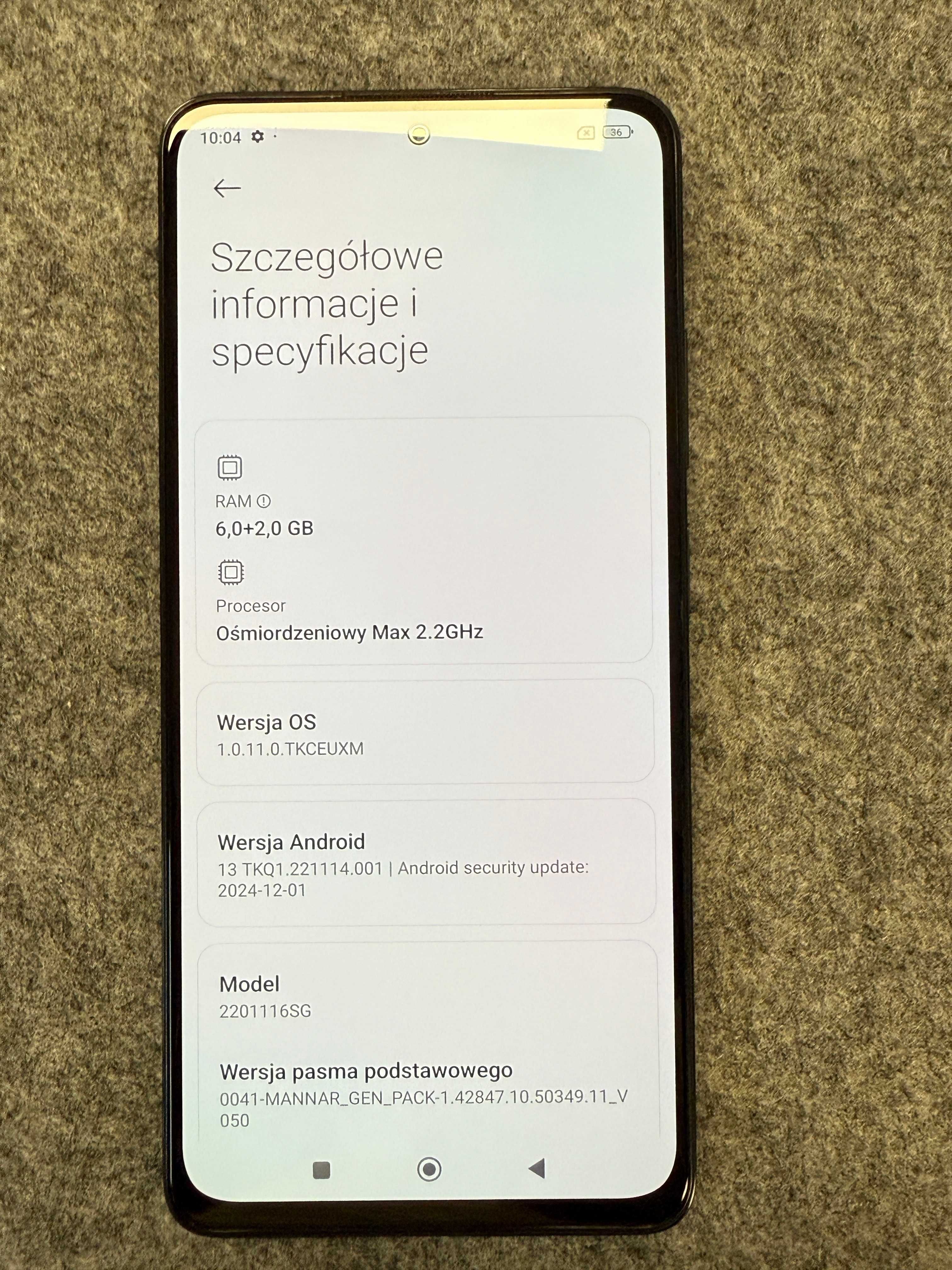 XIAOMI Redmi Note 11 PRO 5G 8GB RAM 128GB 108MPX Gwaran Starowiślna50