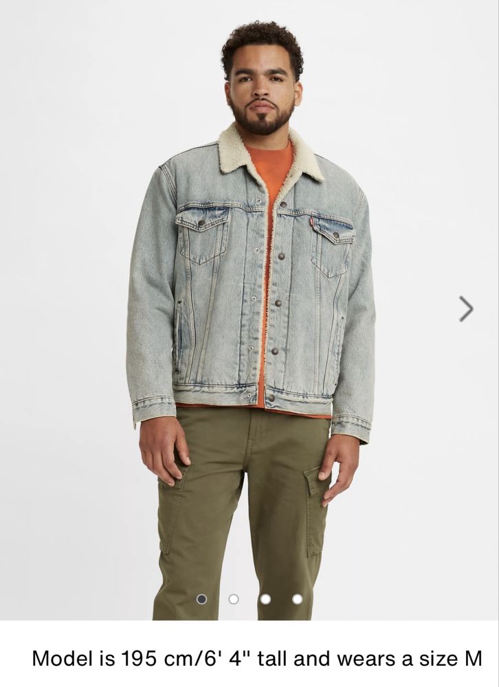 Джинсова куртка  шерпа Levis р. L