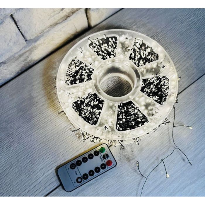 Мишура гирляда-нить светодиодная 100 м холодный белый свет (премиум )