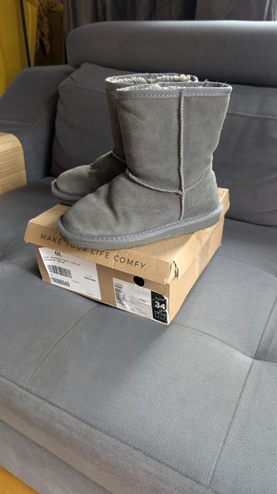 Botki nicebay 35 skóra naturalna wełna