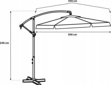 Duży Parasol ogrodowy słoneczny Lehmann Vihma 350 cm