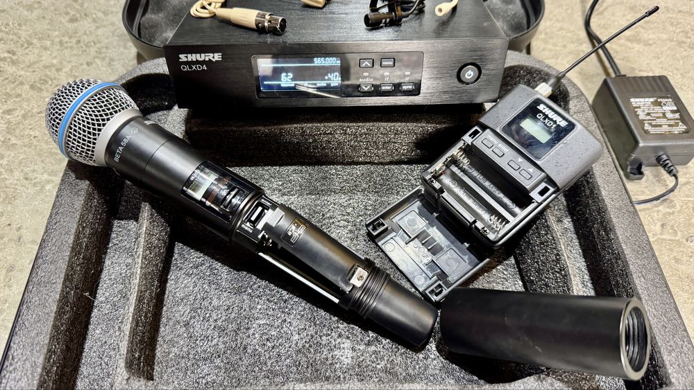 Shure QLXD Beta58, ручний мікрофон, бодіпак,головна гарнітура,петличка