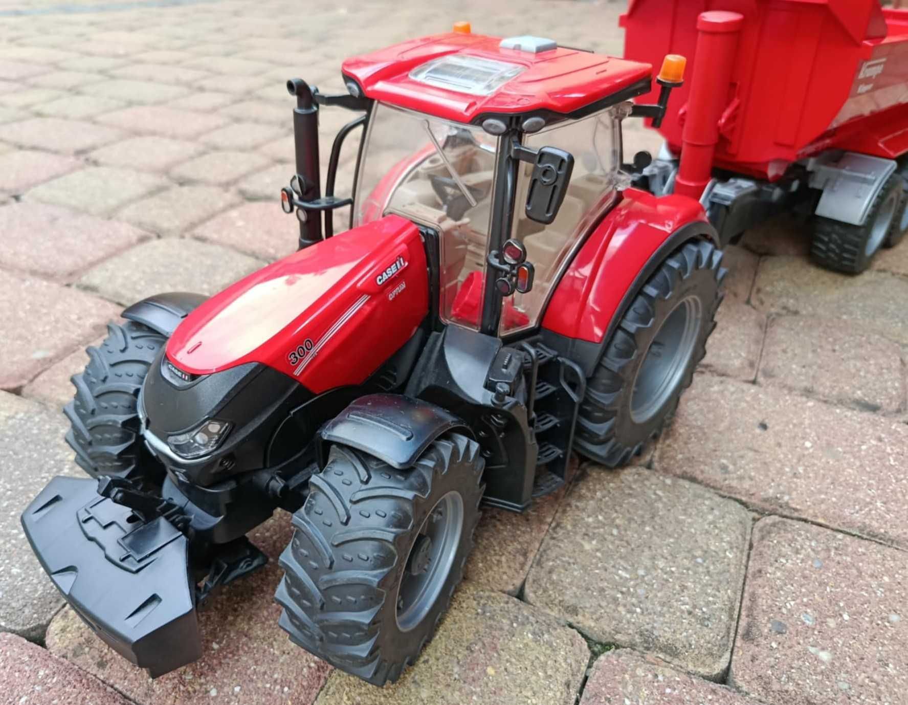 Ciągnik Bruder Case IH Optum z przyczepą i turem