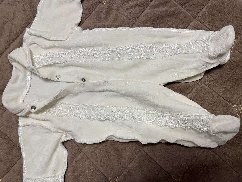 Теплі чоловічки для немовляти 0–2міс, флісовий і велюровий