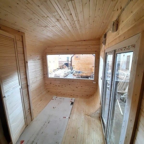 Квадро-Баня Парус 5,9 x 2,4 х 2,5 м из деревянного бруса хвойных пород