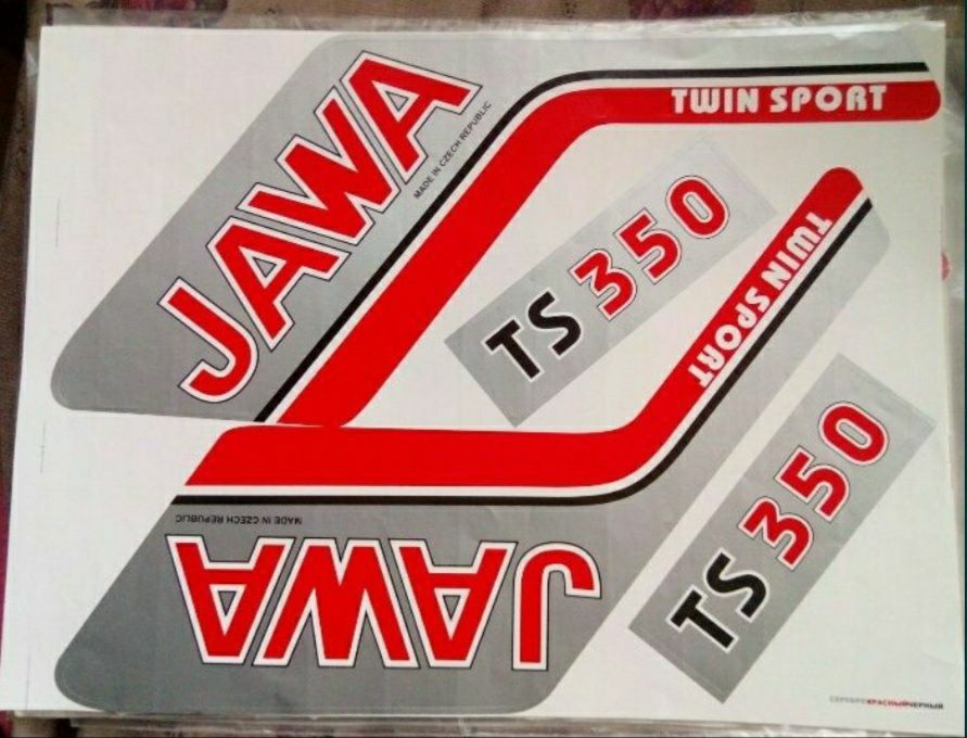 Наклейки мотоцикл Ява Jawa Twin Sport TS 350