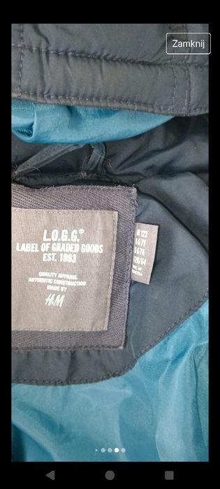 Kurtka zimowa firmy h&m rozmiar 122