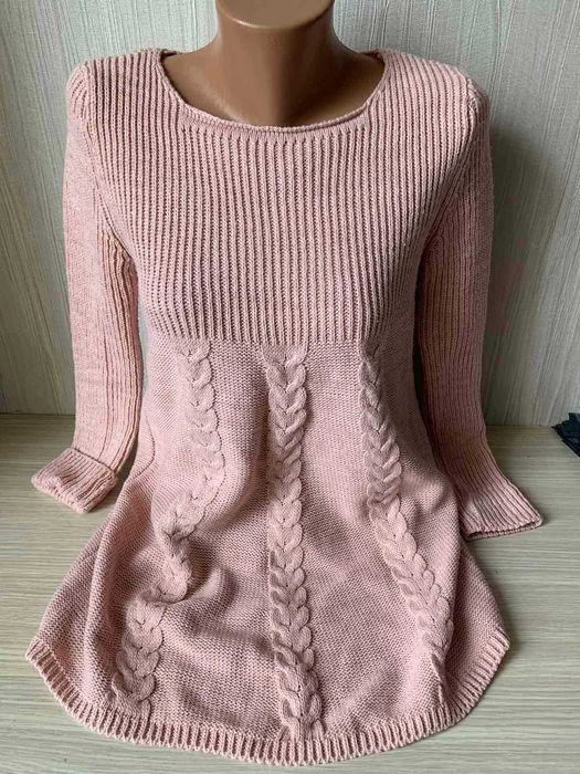 Сукня для вагітної  в'язане з гарним візерунком вживане якісне 44-46