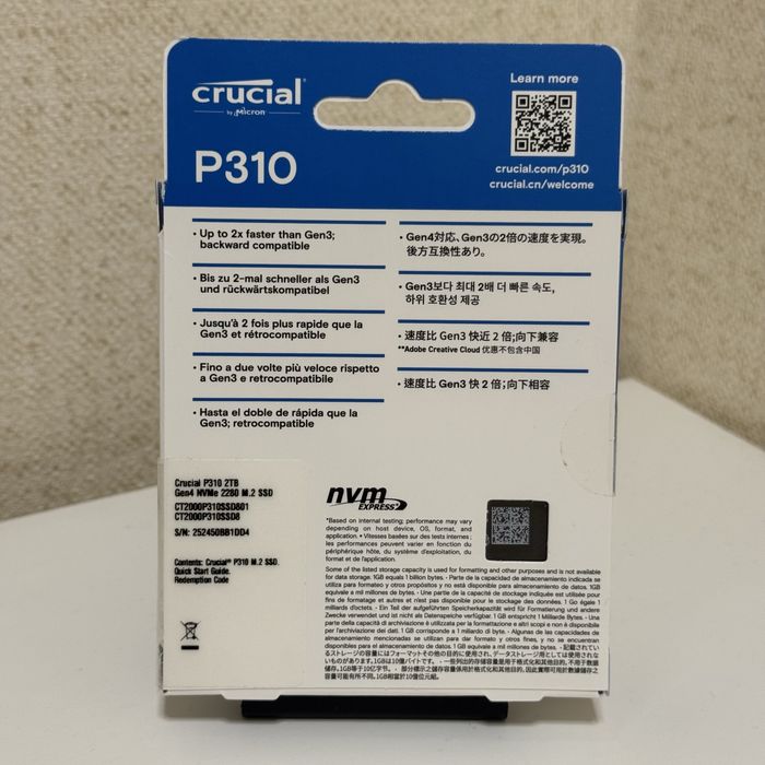 Топ ссд 2Tb Crucial 7100mb/s P310 m2 ssd диск