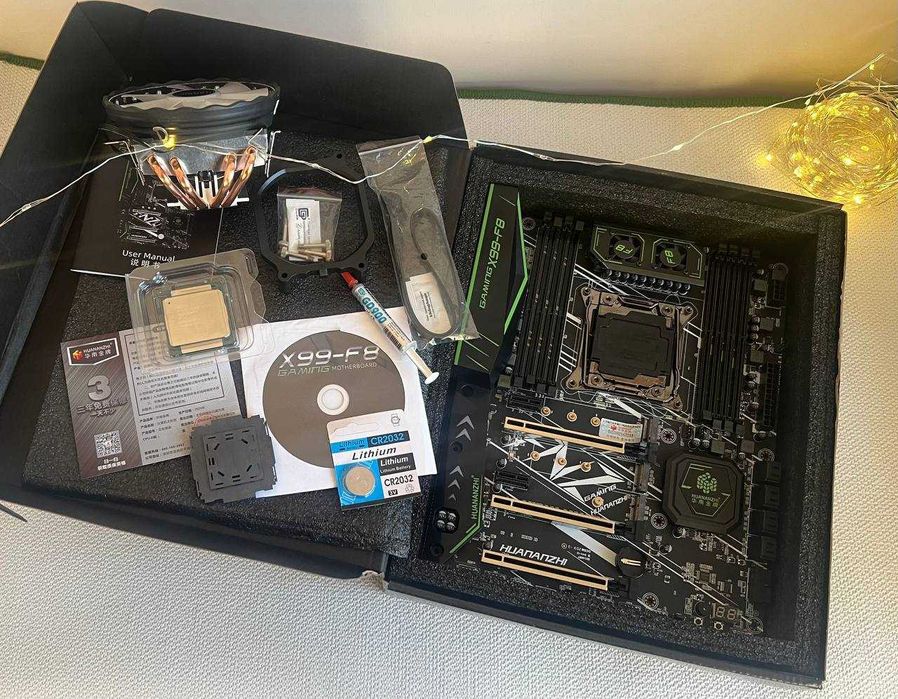 Супер комплект ! Huananzhi X99-F8 + E5-2680 v3 + Top Flow TISHRIC Led