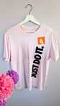 Jasnoróżowy prosty t-shirt, podkoszulek The Nike Tee vintage eur M