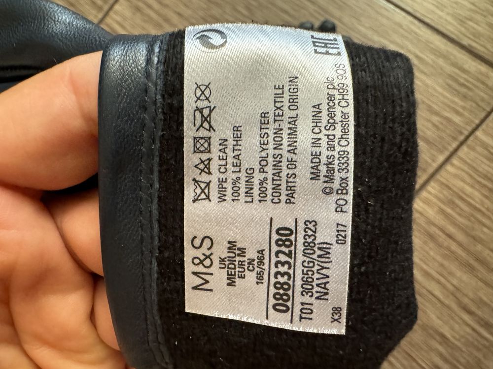 Якісні шкіряні рукавиці marks & Spencer,