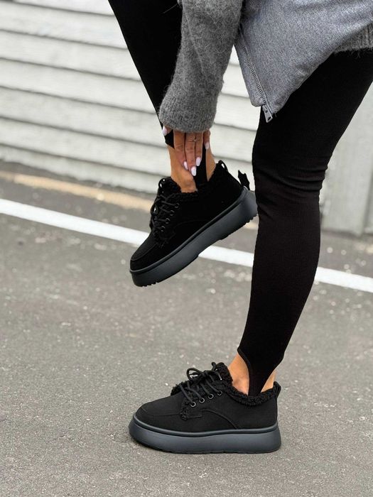 Жіночі зимові черевики на хутрі Stilli (36-41) зимові кросівки чорні