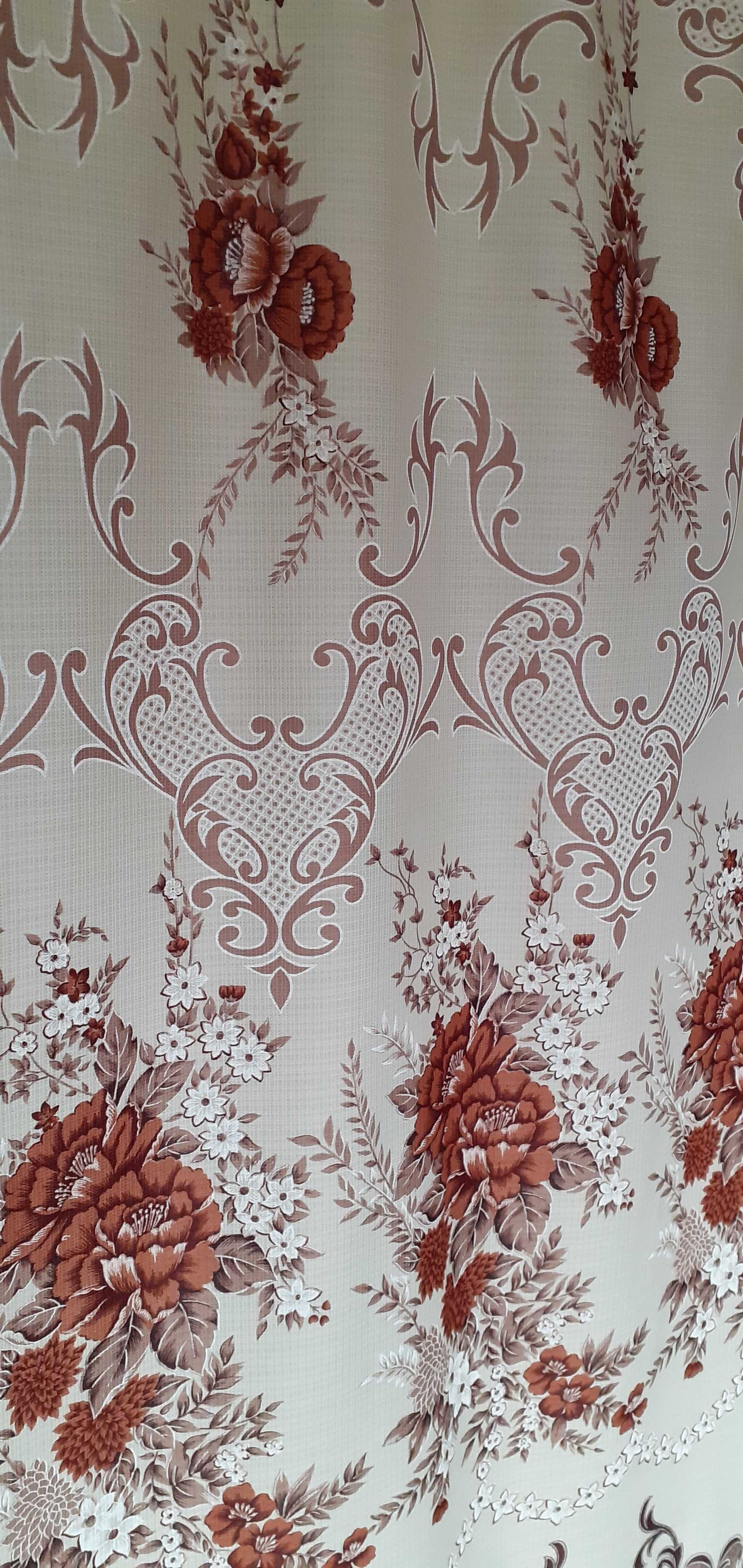 Zasłony Nowe długie kwiaty i girlandy
