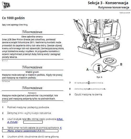 Instrukcja obsługi DTR JCB 8014, 8016, 8018, 8020