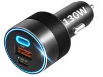 ładowarka samochodowa 130W, mocna ładowarka samochodowa USB / USB-C