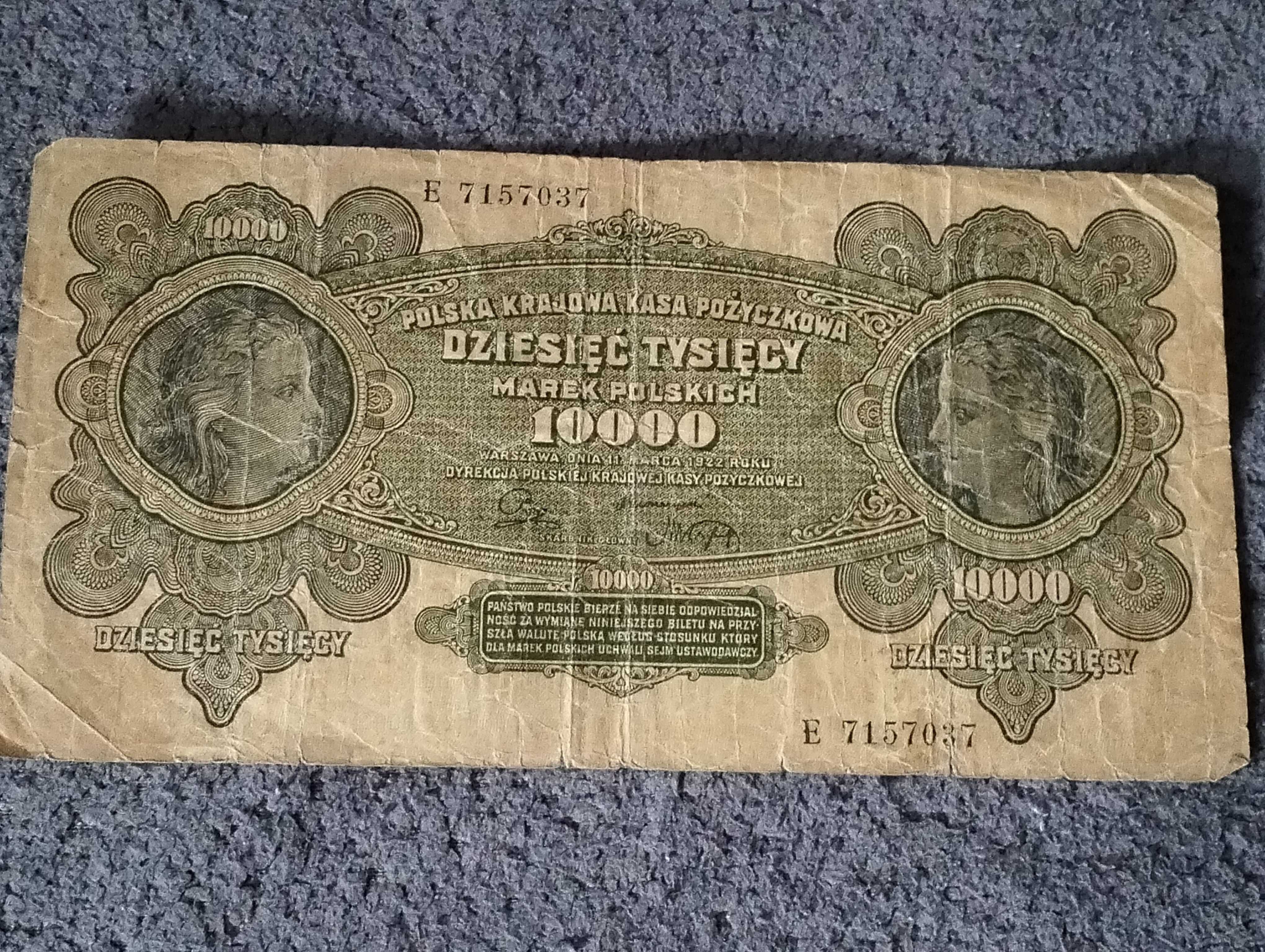 Banknot 10000 marek polskich 1922, seria E