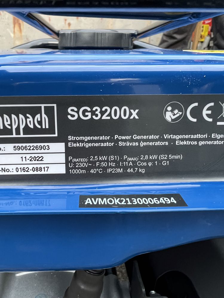 Генератор газ/бензин Scheppach SG3200X | 3 кВт | Германия !!!