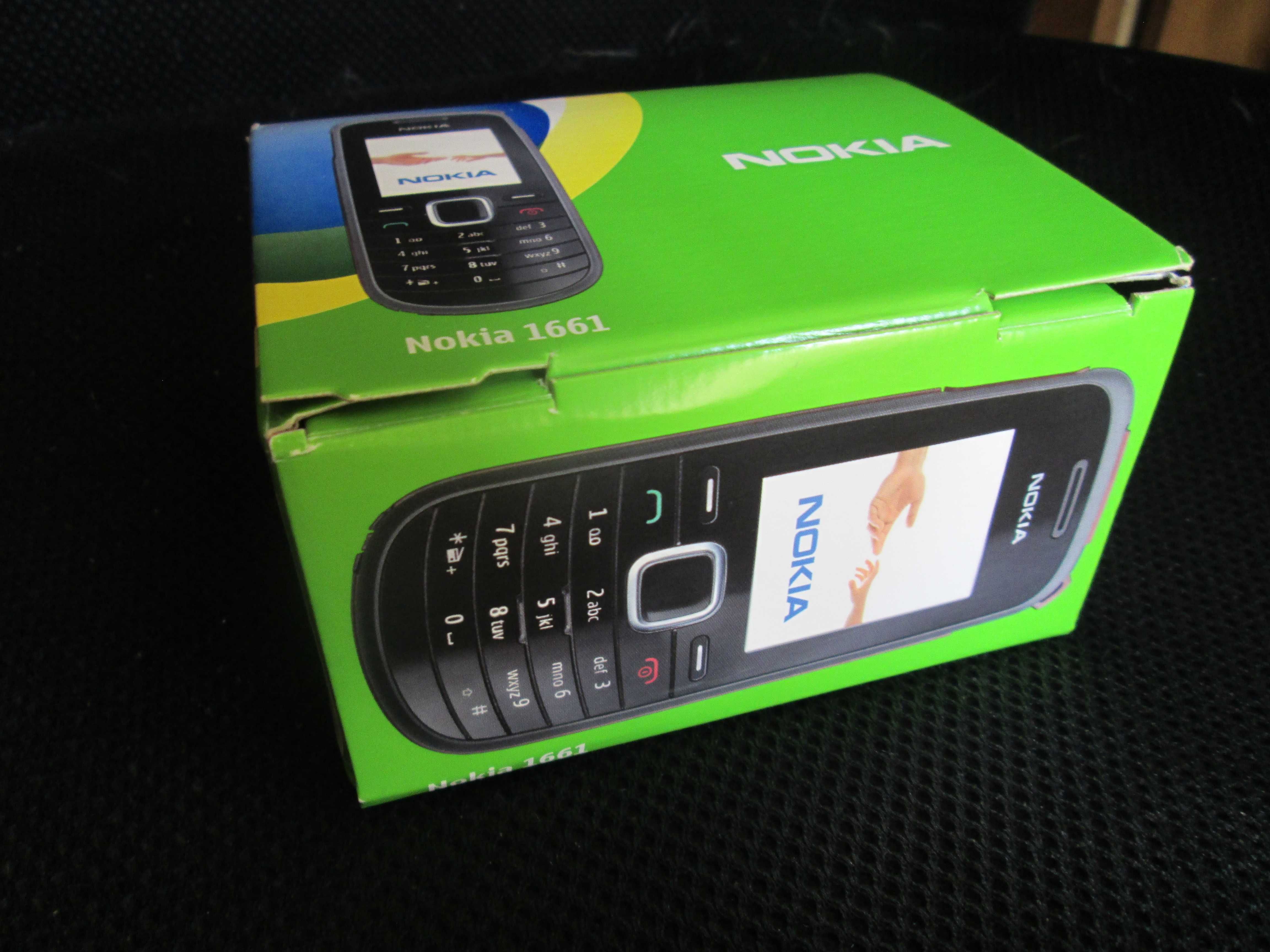 Nokia 1661 - Caixa, Manual, carregador e fones, como novos