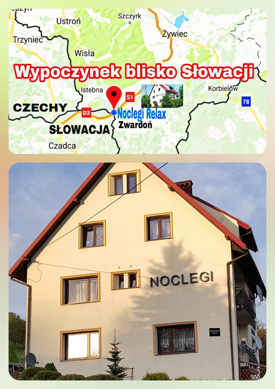 Wolne pokojj 20km od Wisły Zwardoń 500m Słowacja