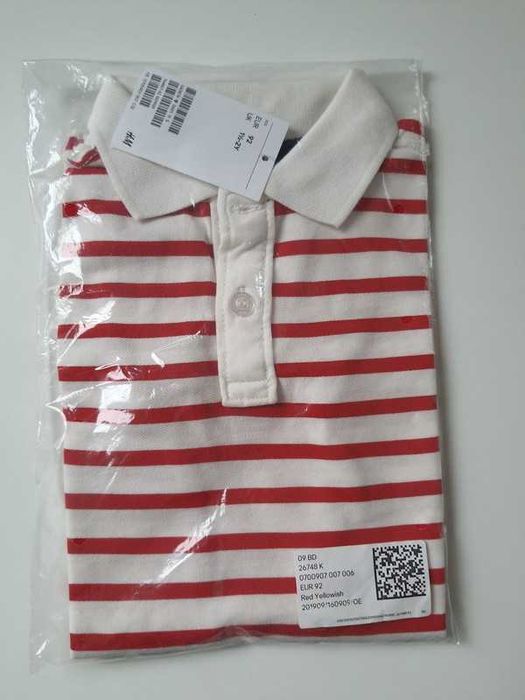 Koszulka polo 92 hm w paski nowa