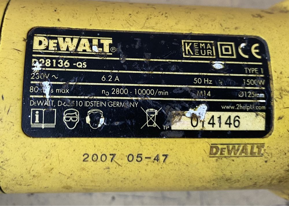Болгарка → DeWALT D28136-qs на 1.5 кВт. | РЕГУЛЯТОР ОБЕРТІВ !