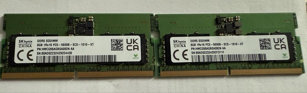 Оперативна памʼять SK hynix 8GB DDR5 SODIMM 5600MHz для ноутбука