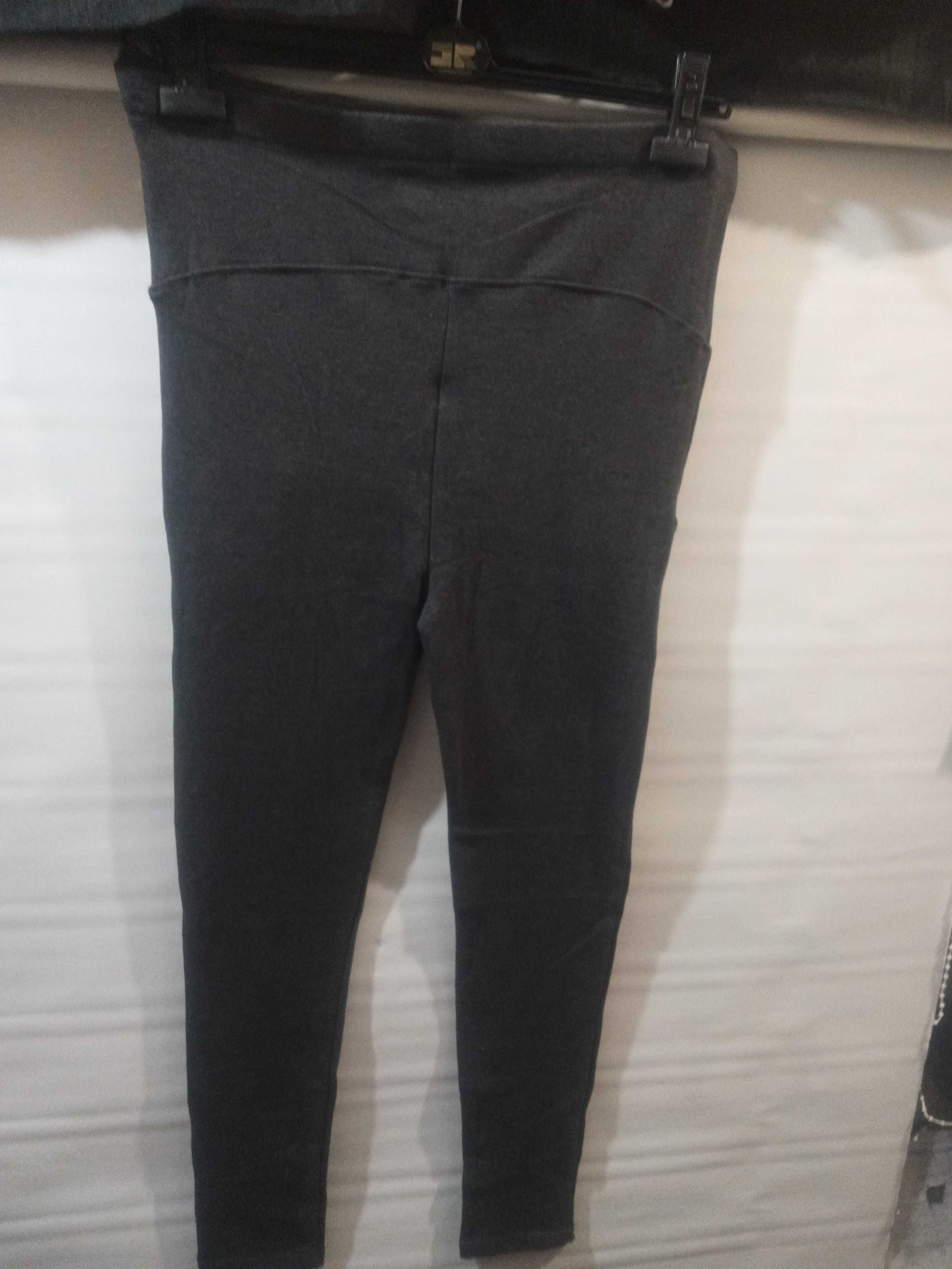 Leginsy ciążowe z kieszeniami 2 xl /3 xl grafitowe
