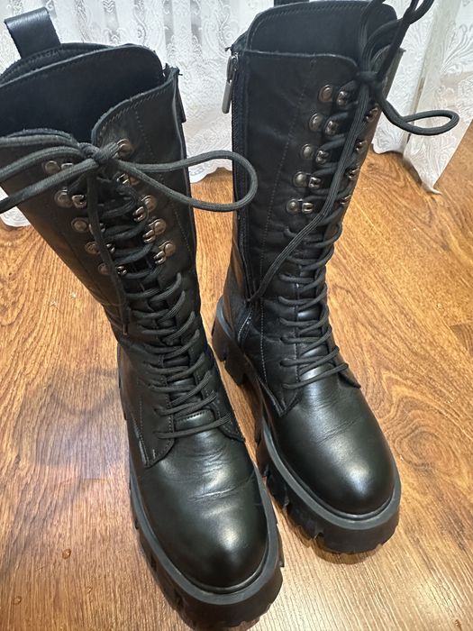 черевики шкіра овчина зима