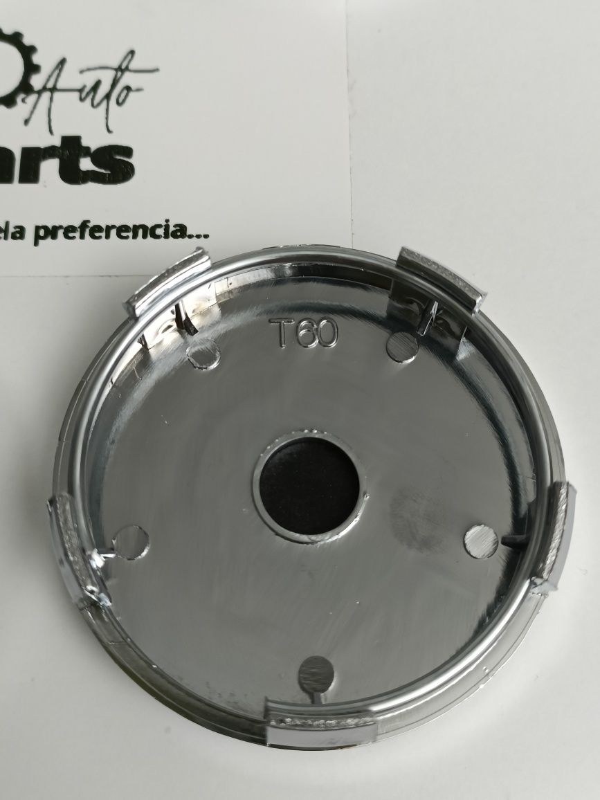 Conjunto 4 Centros de jante Smart 60mm vermelhos
